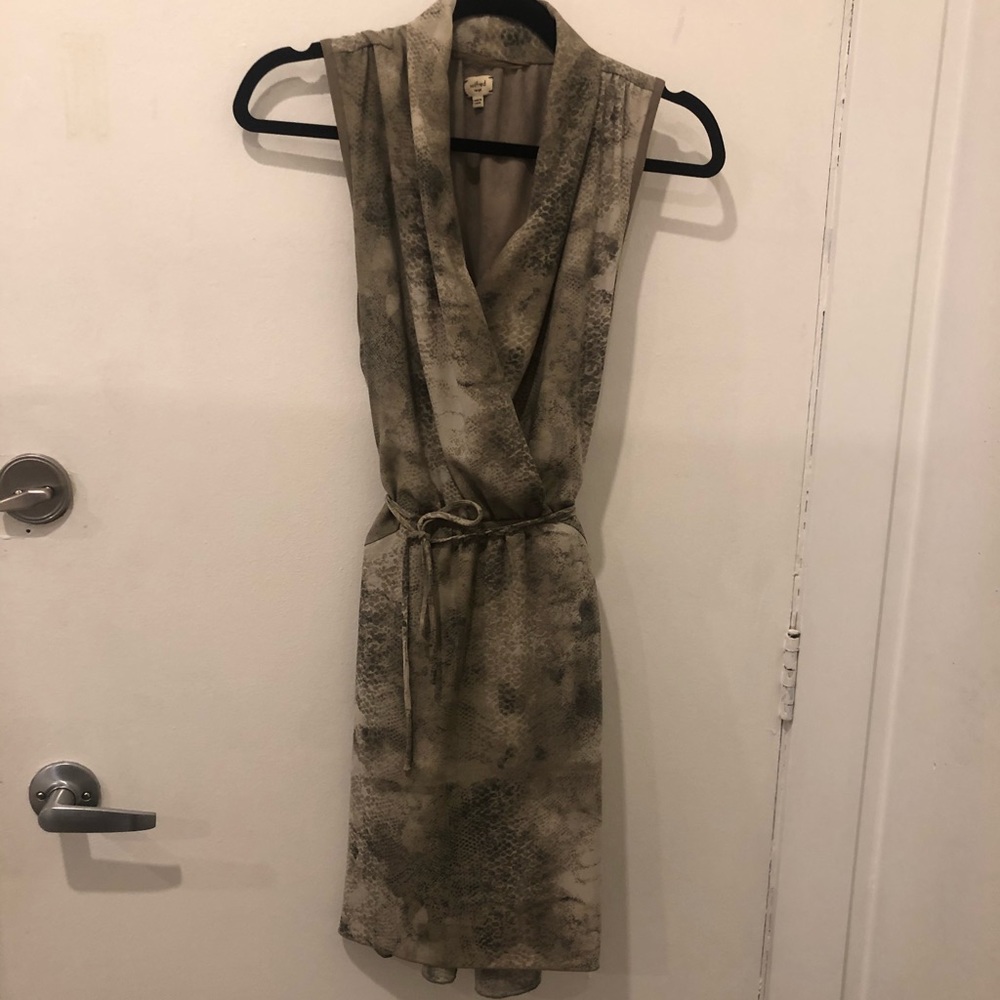 Aritizia Wilfred Sabine Wrap Dress Snake Print L